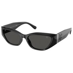 Ralph Lauren RL 8231U 500187 Black Plastic Square Sunglasses Grey Lens